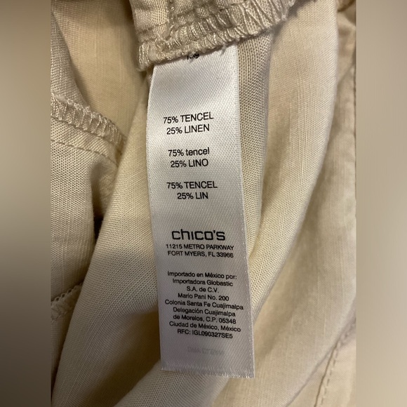 Chico's Cream Utility Jacket with Textured Fabric - Picture 4 of 5
